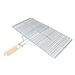 Büyük Boy Mangal Izgarası 50×30 cm – Ahşap Saplı