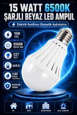 RUBATO 12 Watt Beyaz Şarjlı LED Ampul 2 Adet - Görsel 3