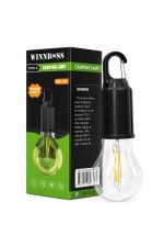 Winnboss EKL-06 G-912 USB Şarjlı Kamp Lambası – Seyyar Rustik Ampul, Mandallı Kanca Askılık