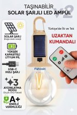 Winnboss EKL-06 G-912 USB Şarjlı Kamp Lambası – Seyyar Rustik Ampul, Mandallı Kanca Askılık - Görsel 3