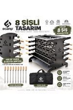 E-Camp Katlanabilir Şiş Mangal – 8 Adet Şiş Hediye ve Taşıma Çantası Dahil - Görsel 5