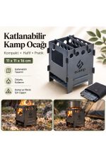 E-Camp Katlanabilir Kamp Ocağı – 11 x 11 x 16 cm | Kompakt ve Taşınabilir - Görsel 5
