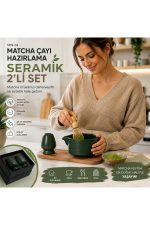 Matcha Çayı Hazırlama Seramik 2'li Set (SMS-02) - Görsel 2